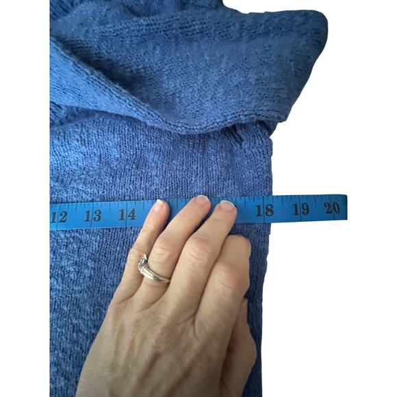 J.Crew Sweater Small Blue 100% Cotton V Neck Textured Knit Long Sleeve Casual - Picture 10 of 12